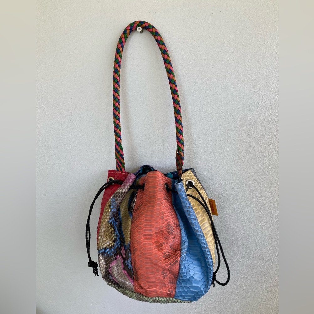 Ronald Furst python drawstring purse